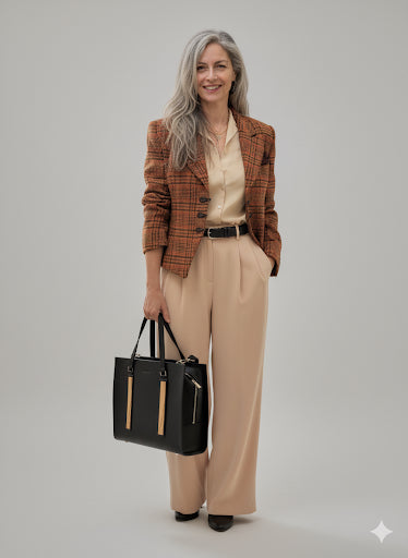 Blazer aus reiner karierten Wolle