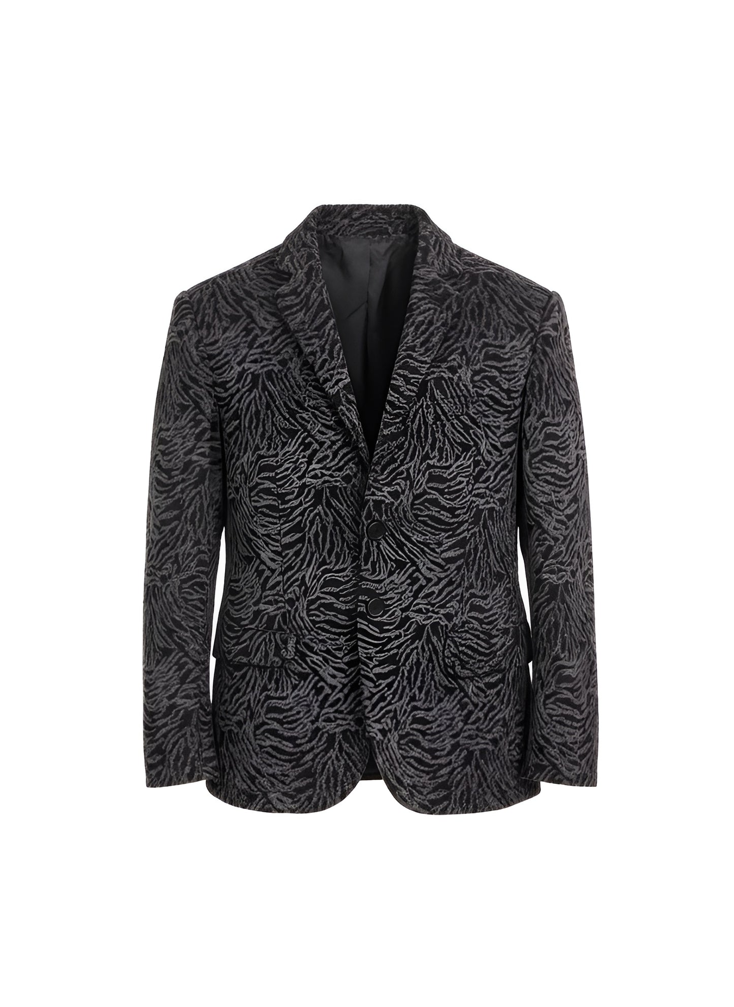 Men's Wool and Cashmere Jacket with Textured Pattern