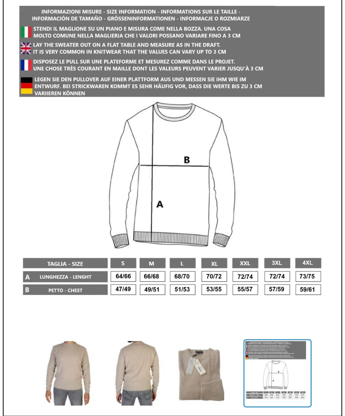 Men’s Crewneck Sweater in Pure Cashmere
