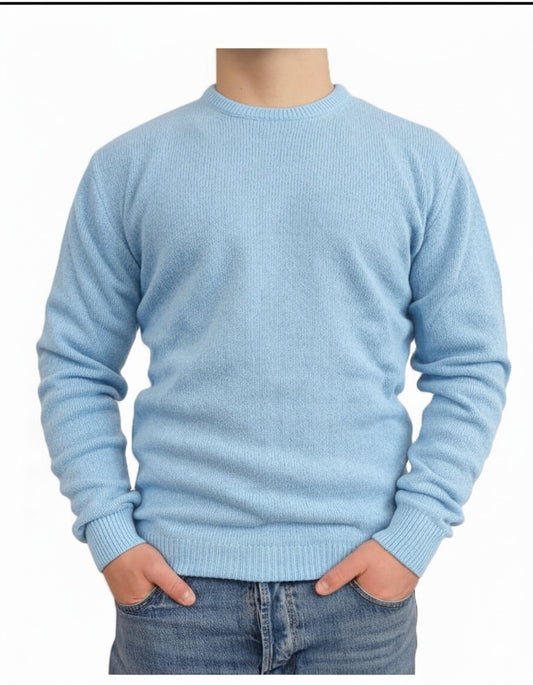 Herren Rundhals-Pullover aus reinem Kaschmir