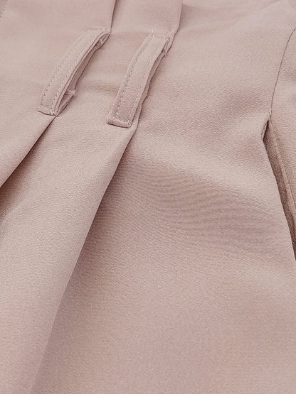 Beige Palazzo Trousers with Pleats