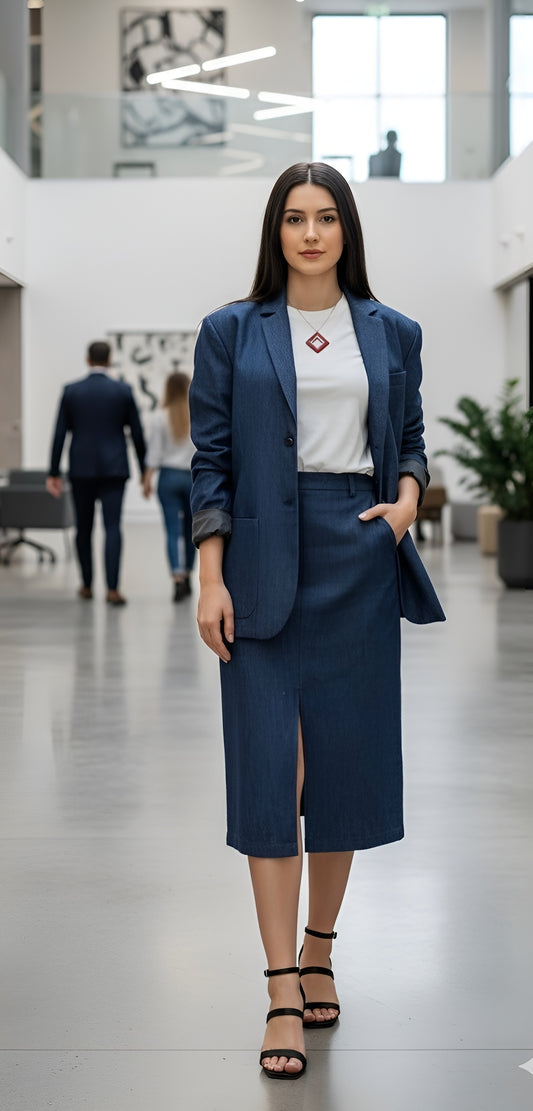 Jeans tailored trousers – modern chic with casual elegance