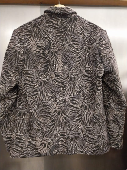 Men's Wool and Cashmere Jacket with Textured Pattern